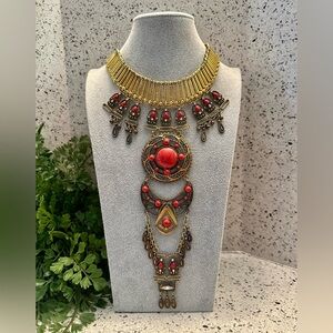 Egyptian Goddess style Bib statement necklace